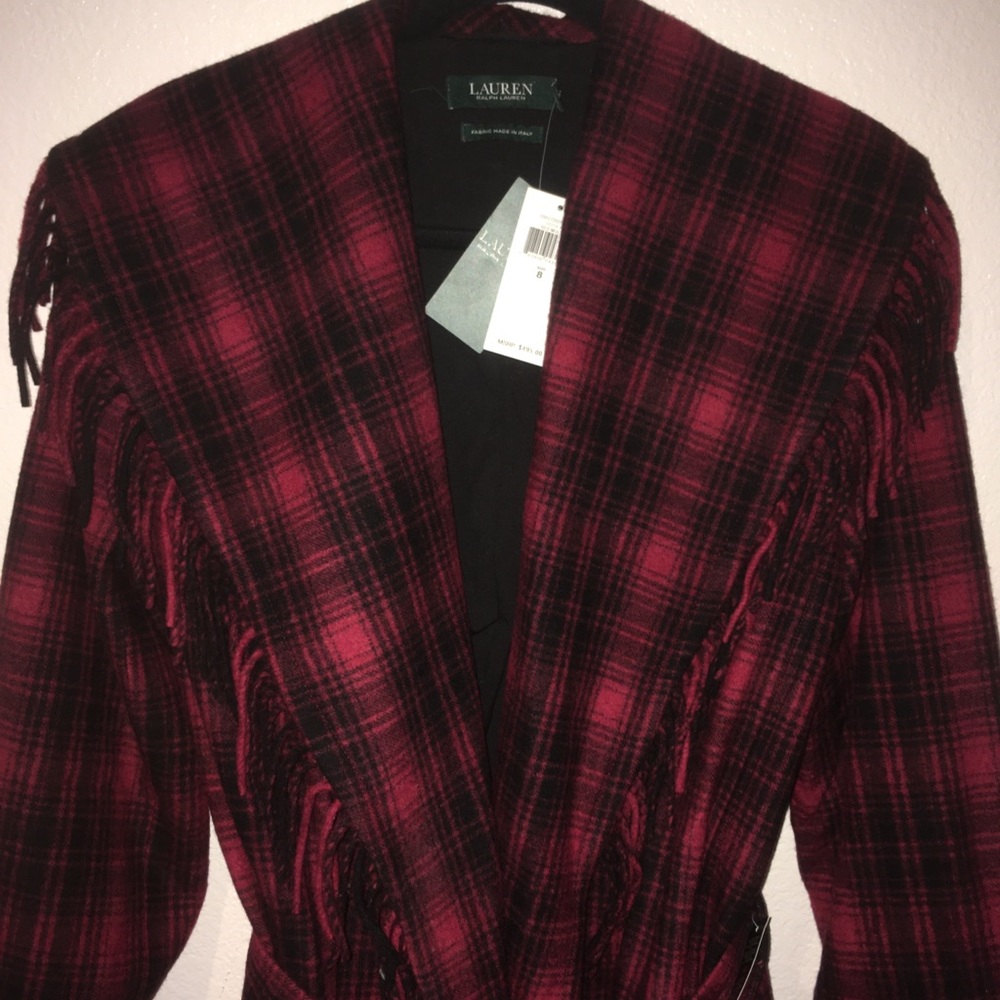 🎉Flash sale🎉only today Ralph Lauren coat Fringe wool blend - Picture 2 of 10